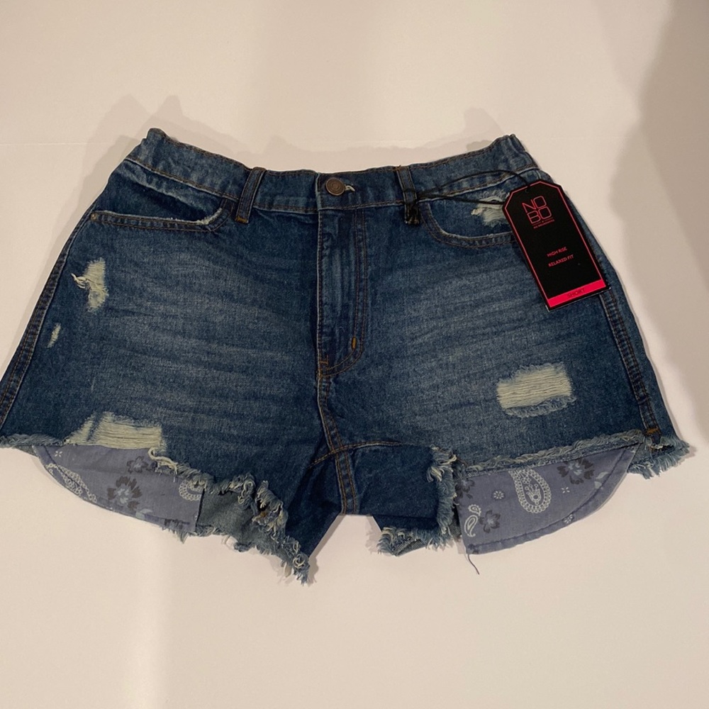 Blue Jean short rips
